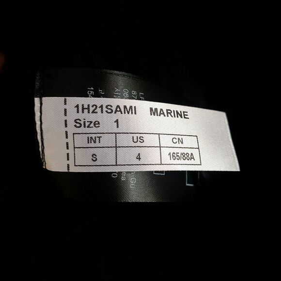 NWT ba&sh Robie Samie Subtle Zebra Print Midi Dress in Marine - Picture 7 of 11